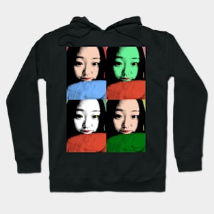 BEAUTIFUL FUNNY ASIAN GIRL POP ART COLOR Hoodie